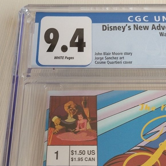 Disney's New Adventures of Beauty & The Beast CGC Graded 9.4 White Pages - Picture 3 of 11